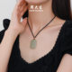 Zhou Taisheng's safe and sound brand gold inlaid Hetian jade pendant