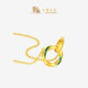 Zhou Taisheng National Treasure Co-branded | Qianli Jiangshan Gold Necklace Women's Pure Gold Splendid Lingering Chain Pendant