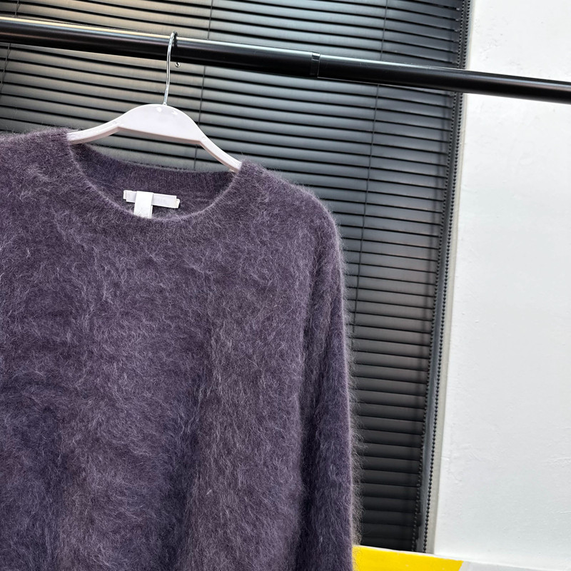 【MS 12/10新品】拉绒长毛 静奢稀有三色100山羊绒衫 - 图0