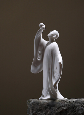 泰玖陶瓷观赏中式办公玄关摆件