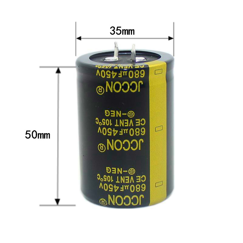 450v680uf JCCON黑金 电焊机超声波逆变器变频器牛角电容  35x50 - 图2