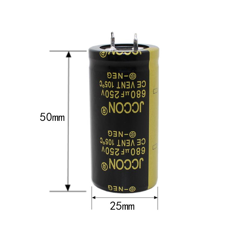 250v680uf 250v JCCON黑金 开关电源适配器电容 25x50 - 图1