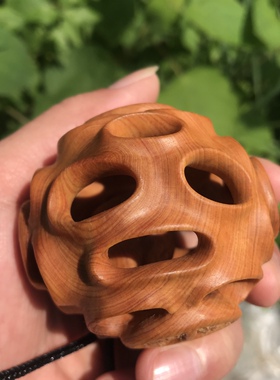 木雕手工球玲珑球鬼工球纯手工雕刻摆件文玩送长辈领导