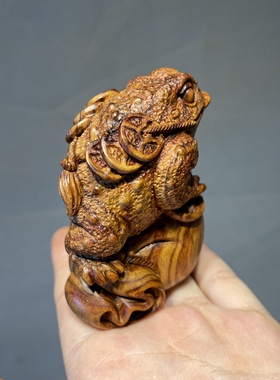 手工雕刻现货金蟾