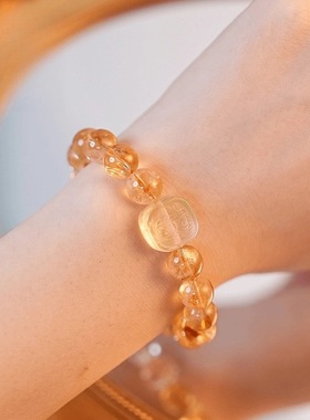 黄塔水晶手串女2025新款富九州扎基拉姆虎眼石手链生日礼物