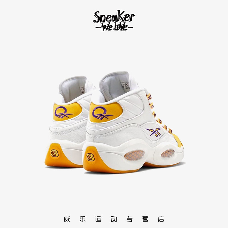 reebok艾弗森湖人配色fx4278篮球鞋 威乐运动篮球鞋