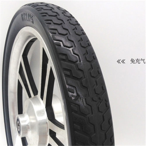 14寸14x2.125电动车实心胎锂电车轮胎免充气轮胎真空胎14*2.5外胎 - 图0