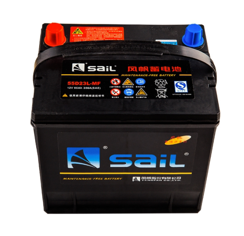 风帆蓄电池12V60AH适用于经典帝豪远景X6帝豪GL/帝豪GS汽车电瓶 - 图1