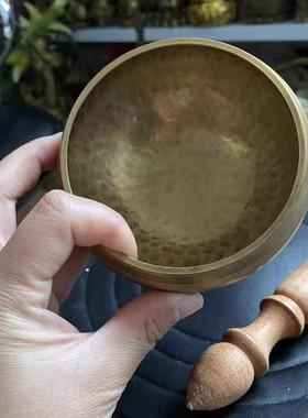 铜磬铜钵纯铜法器铜罄佛音钵用品钵音碗冥想音疗静心钵厚磬