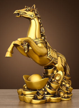 马到成功客厅黄铜二二生肖马黄铜