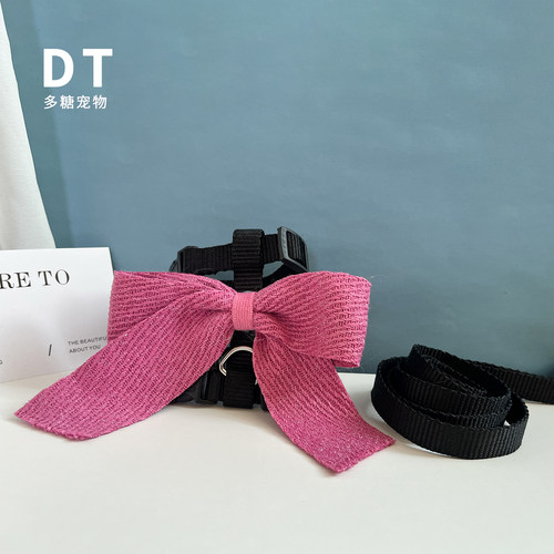 可调节猫咪外出防挣脱牵引绳工字型防走丢遛猫神器小型犬狗链猫绳 - 图0