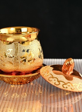 陶瓷金沙供水杯供奉供佛财神关公