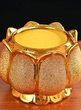 金沙莲花招财香炉插香炉供奉供佛