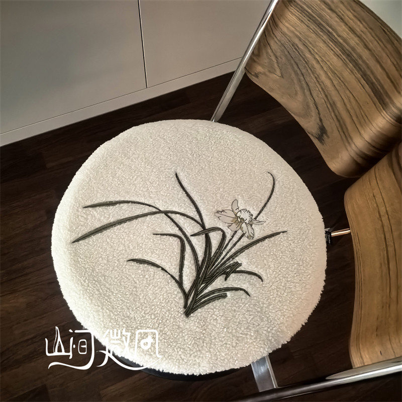 Memory foam seat cushion, antique French style, new Chinese style chair cushion, bay window, latex fart cushion, round cushion, round stool cushion, round