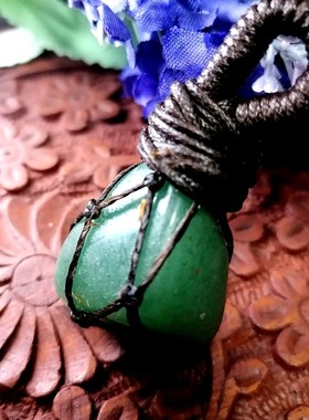 项链天然原石手工编织