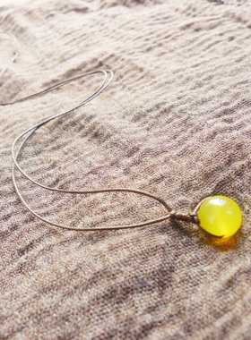 原石手工编织腊绳吊坠