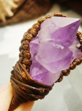 天然原石水晶手工编织