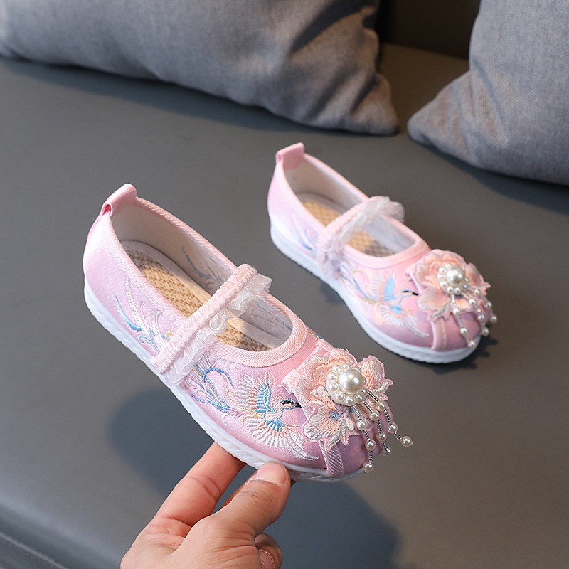 女童手工绣花鞋中国风老北京布鞋儿童汉服鞋古装鞋宝宝马面裙童鞋,淘宝优惠券,粉丝福利购,淘宝优惠卷