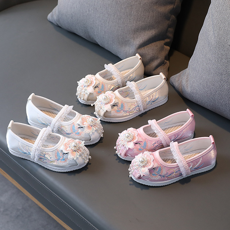 女童手工绣花鞋中国风老北京布鞋儿童汉服鞋古装鞋宝宝马面裙童鞋,淘宝优惠券,粉丝福利购,淘宝优惠卷