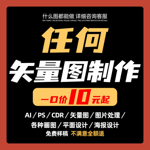 矢量图制作cdr做图平面设计ai图文logo排版代画图海报图案ps代做 - 图1