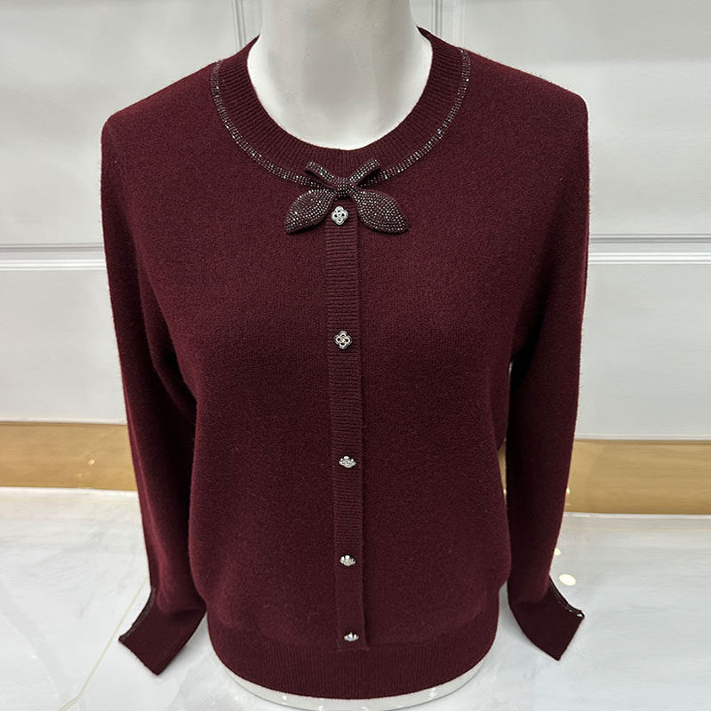 中老年妈妈上衣早秋高贵洋气毛衣打底时尚女装2025新款针织羊毛衫,淘宝优惠券,粉丝福利购,淘宝优惠卷