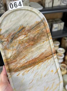 轻奢天然大理石花器摆件客厅玄关电视柜装饰品轻奢高级感家居饰品