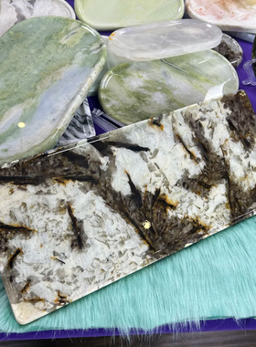 大理石装饰品托盘香薰首饰收纳盘