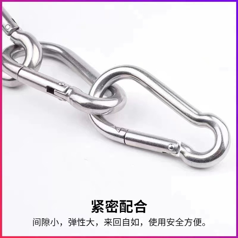 304不锈钢弹簧扣登山扣保险扣钥匙扣葫芦扣螺母弹簧带圈扣狗链扣,淘宝优惠券,粉丝福利购,淘宝优惠卷