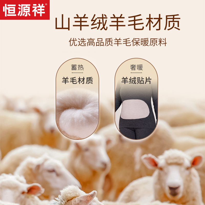 恒源祥加肥加大码背心女羊毛蚕丝无痕打底保暖衣冬天砍袖德绒200