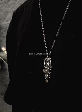 动漫标志手工暗黑抽象不规则项链