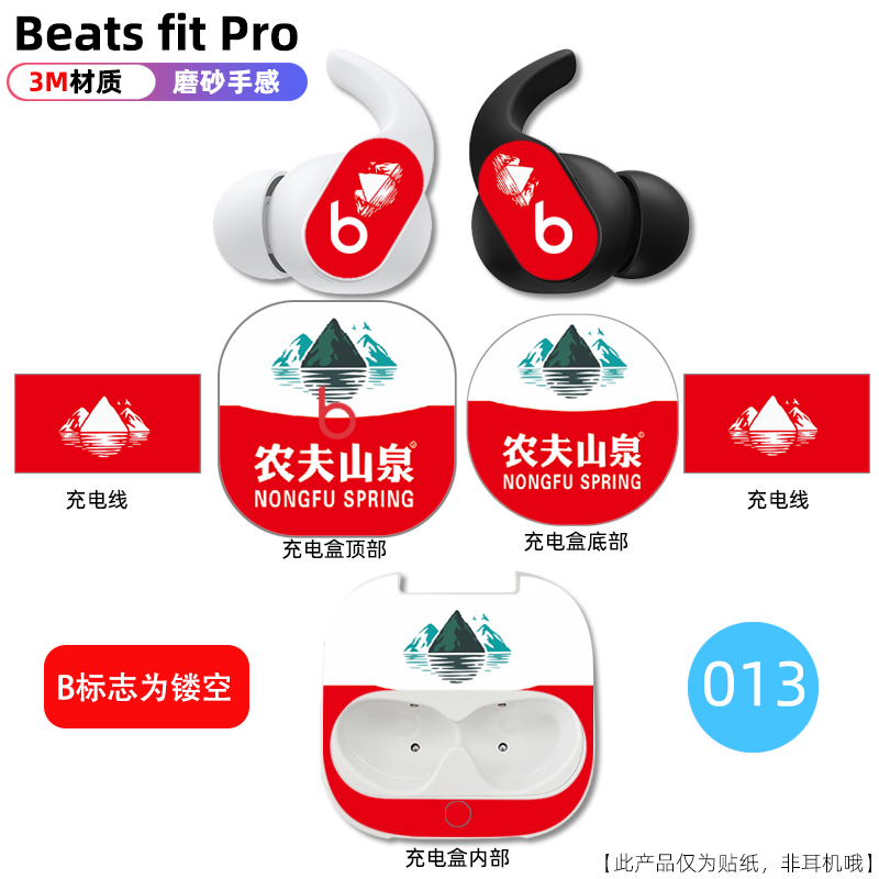 适用于beatsfitpro耳机贴纸装饰贴膜Fit Pro保护贴个性防刮磨砂 - 图2