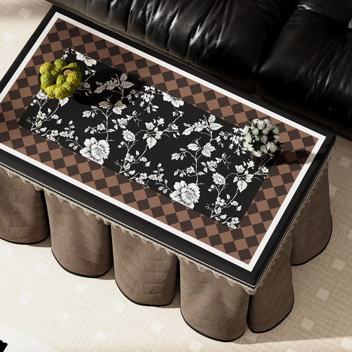 法式中古风电炉罩高级感火套烤火桌罩茶几罩套高颜值烤火罩烤火被 - 图2