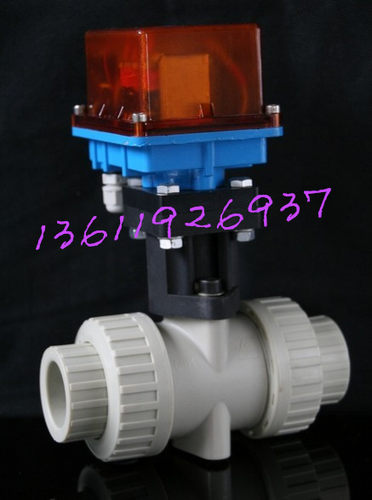 XHL-PPH承插型塑料防腐电动阀门防水小型 DN15/DN20/DN25/32/40 - 图0
