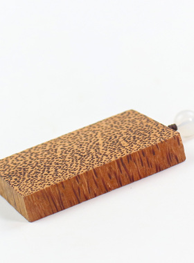 椰子木461木牌无事牌挂件手把件DIY复古手机链吊坠国风男女无字牌