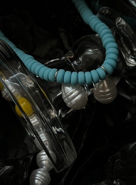 minstudio可叠戴时尚蓝色串珠