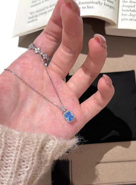 s925纯银吊坠项链女锁骨链配饰女