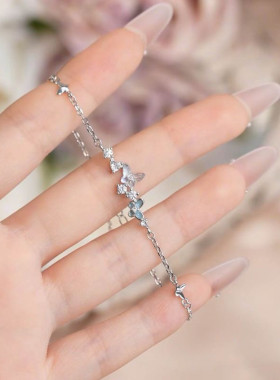 夜光蝴蝶吊坠手链小众轻奢高级感