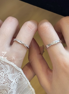 永恒的爱莫比乌斯环情侣对戒活口可调节大小520七夕纪念生日礼物