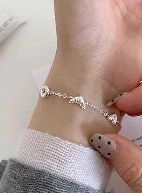 银面包可颂碱水结手链女2024新款