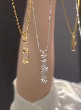 笛子项链女生款轻奢小众竹节吊坠