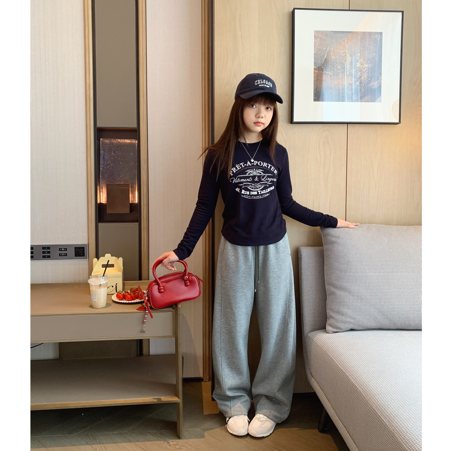 女大童软糯磨毛打底衫2025秋冬新款青少年修身小短款长袖T恤上衣,淘宝优惠券,粉丝福利购,淘宝优惠卷