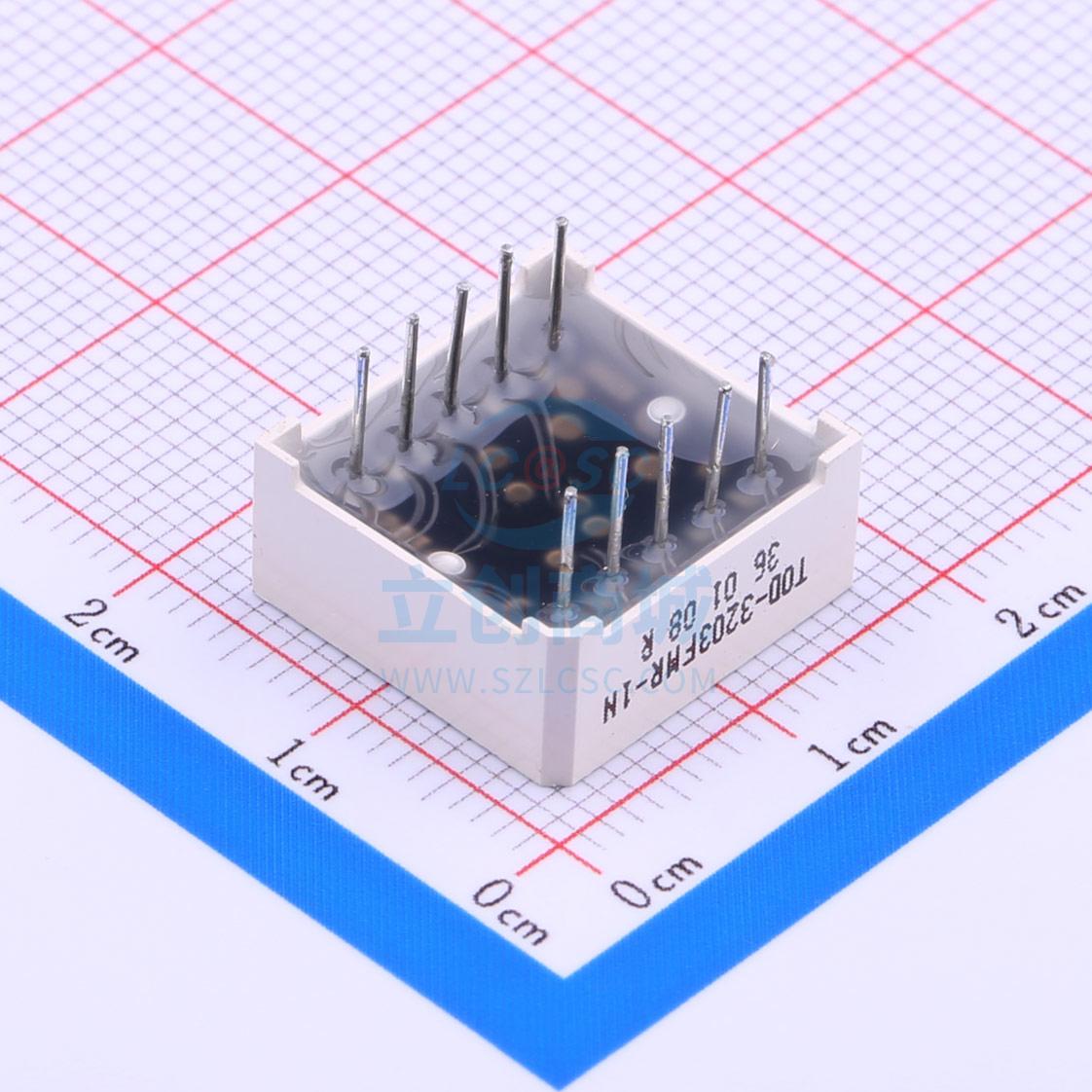 LED数码管 0.3寸 两位灰面红光 共阳 TOD-3203FMR-1N - 图0