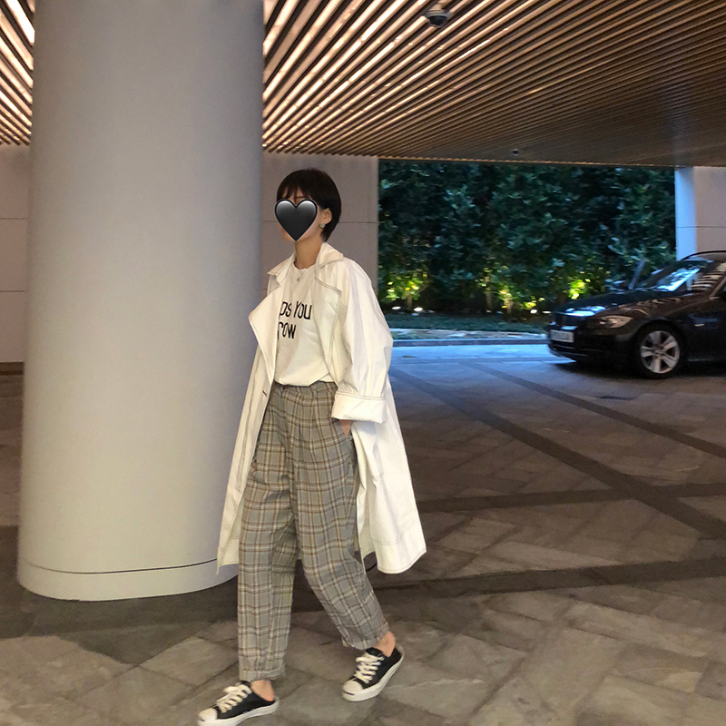 新款网红春季白色风衣女中长款小个子韩版宽松 流行薄款外套潮 2019 新款网红春季白色风衣女中长款小个子韩版宽松 流行薄款外套潮 2019