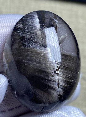 天然水晶黑银钛吊坠裸石男女款银钛水晶挂坠饰品一物一图