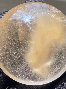 天然水晶黄兔毛吊坠裸石男女款水晶挂坠饰品项坠一物一图