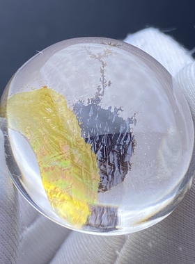 天然水晶包裹体七彩胶花小树吊坠男女款水晶饰品项链挂坠一物一图