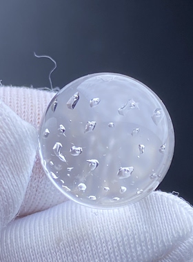 天然白水晶满天星水胆吊坠圆珠DIY水胆单珠饰品项链13mm一物一图