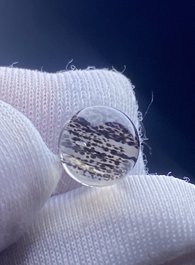 天然水晶方柱石吊坠圆珠DIY水晶单珠饰品可做戒指7.5mm一物一图