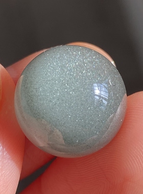天然水晶星光绿幽灵吊坠圆珠DIY幽灵单珠饰品项链14.5mm一物一图
