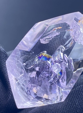 天然紫水晶水胆随形吊坠男女款水胆项链饰品 一物一图